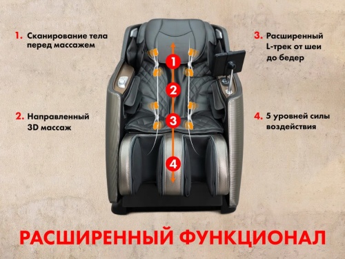 Массажное кресло FUJIMO KENKO F623 Business Edition Графит Массажное кресло FUJIMO KENKO F623 Business Edition Графит